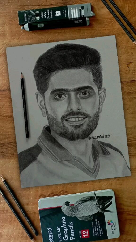 Pencil Sketch Of Babar Azam Images