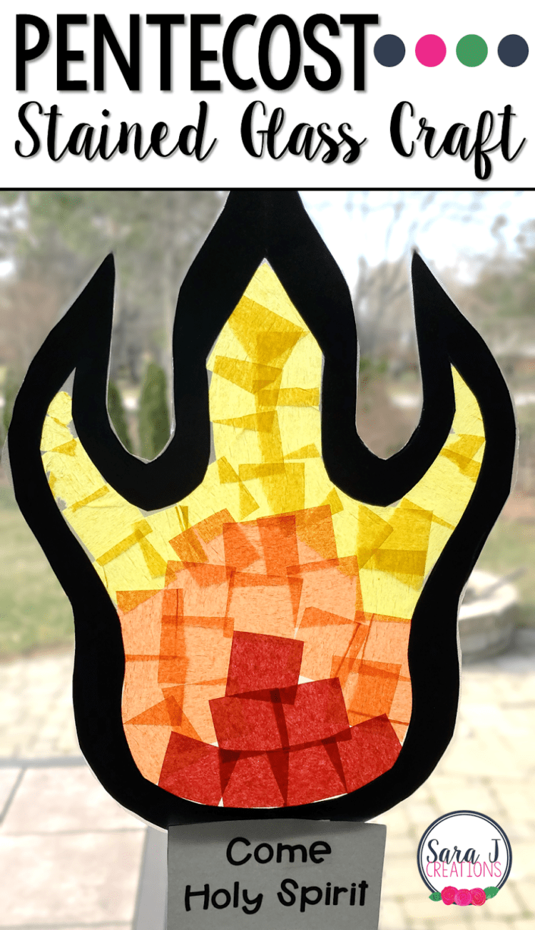 Pentecost Stained Glass Craft
