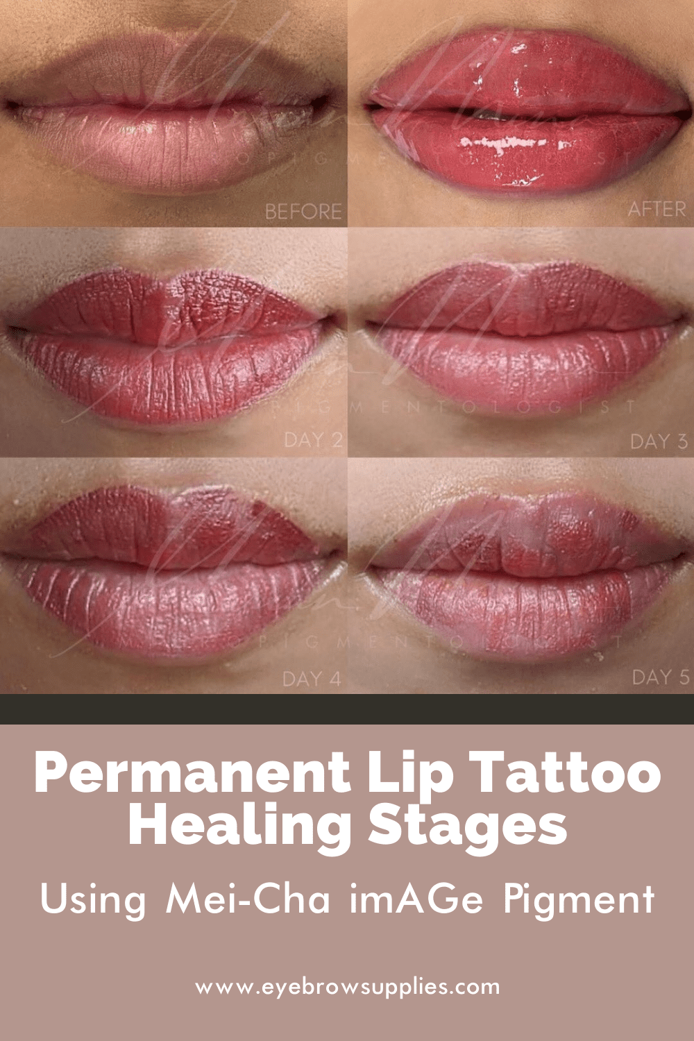 Permanent Lip Tattoo Healing Stages