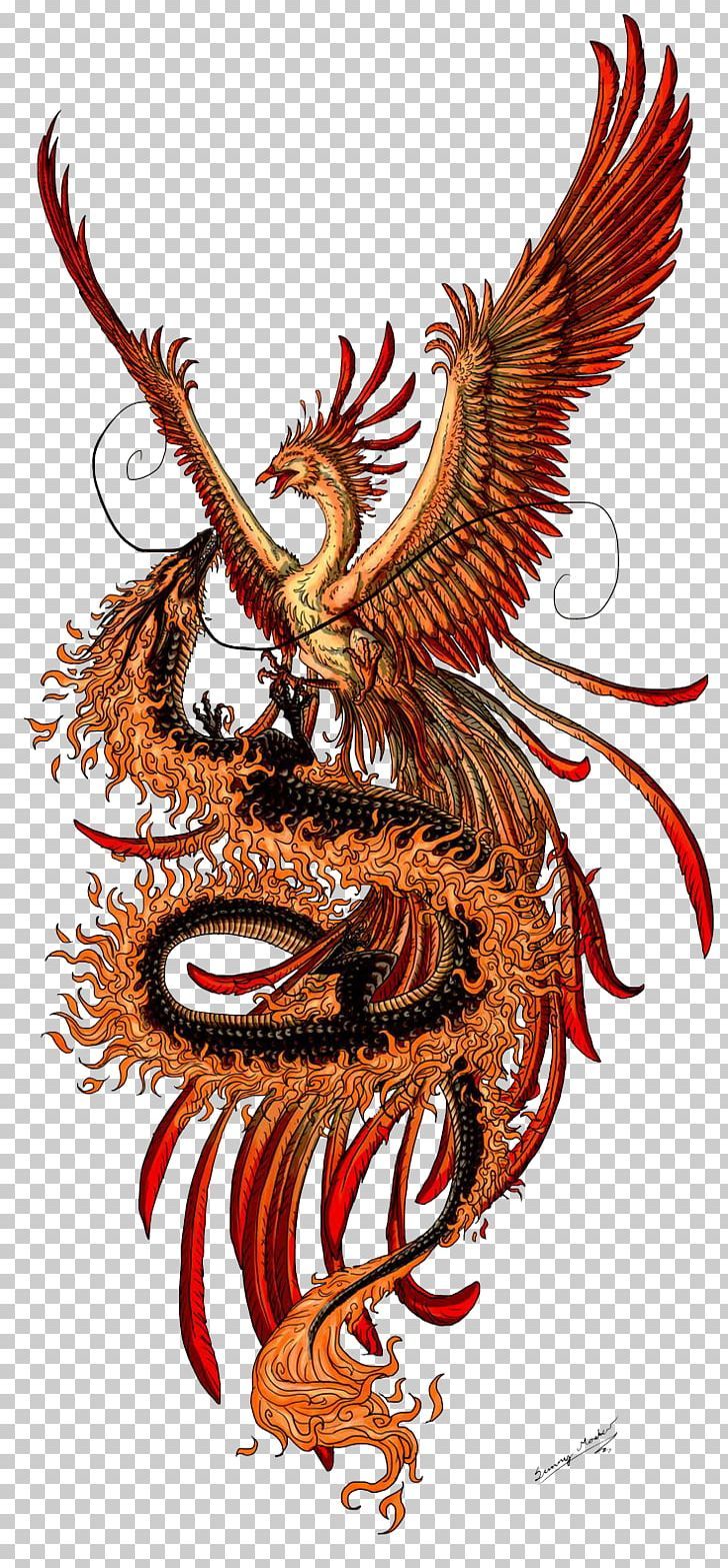 Phoenix Chinese Dragon Fenghuang Tattoo PNG , Free HD Wallpaper