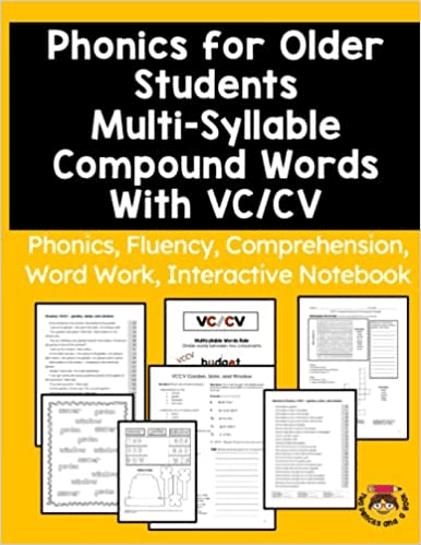 Phonics for Older Students Multi-Syllable Compound Words With VC/CV: Phonics, Fl
