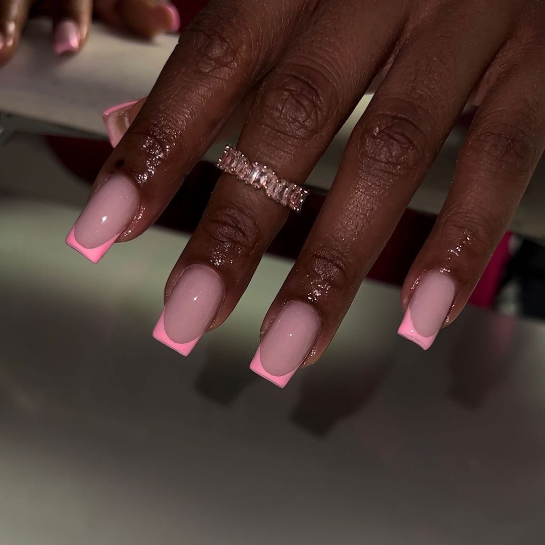 Pink Acrylic Shortie Set🌸💕🌸💕