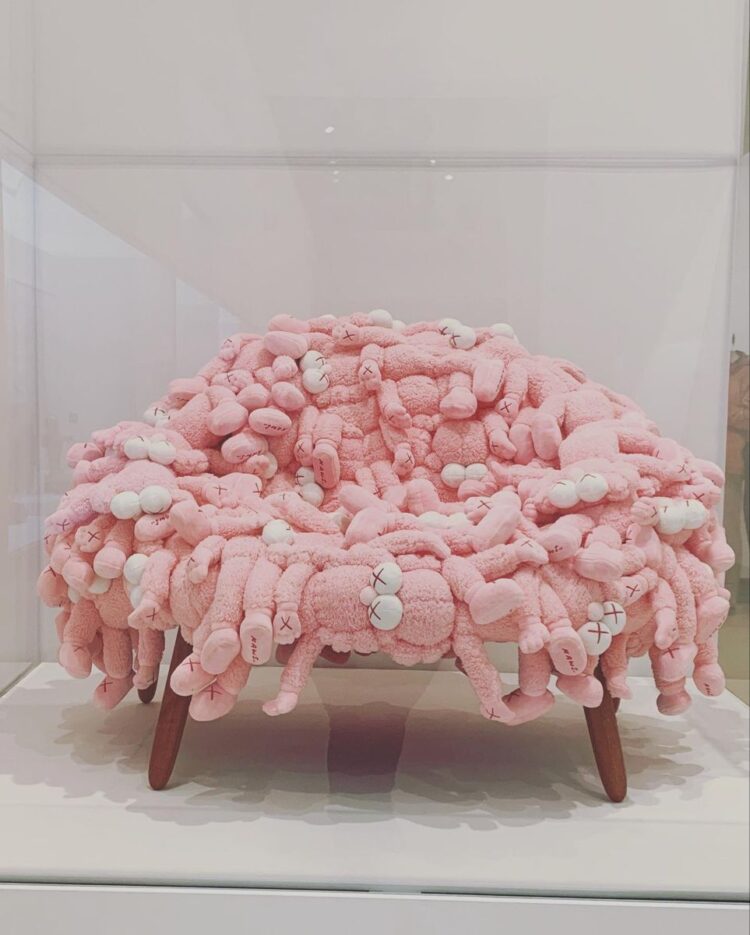 Pink Kaws Chair