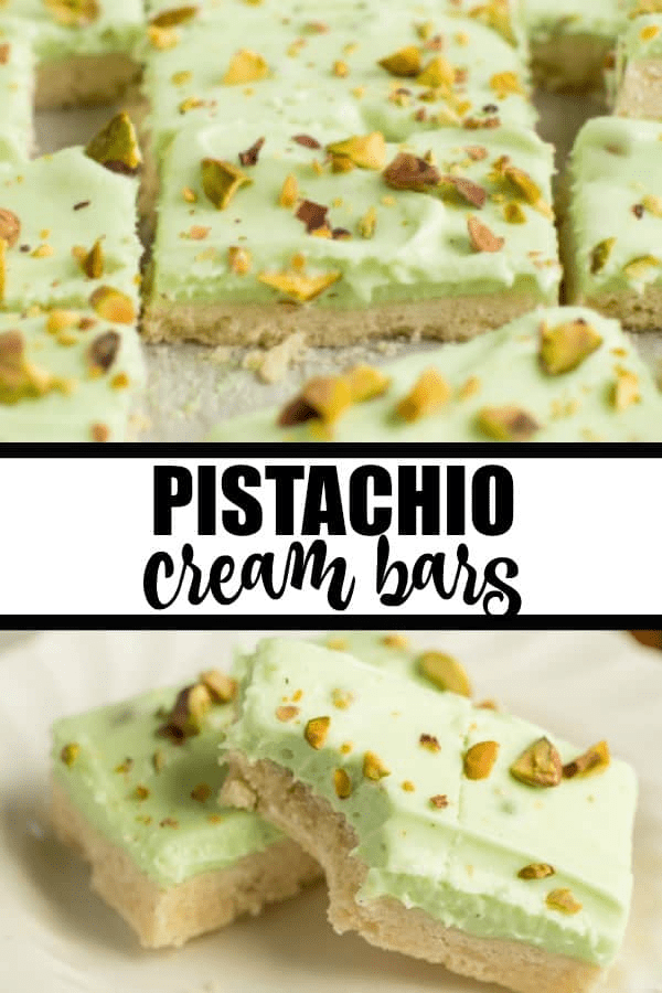 Pistachio Cream Bars Images
