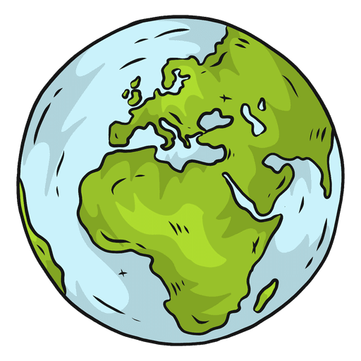 Planet Earth Globe Europe Africa Flat