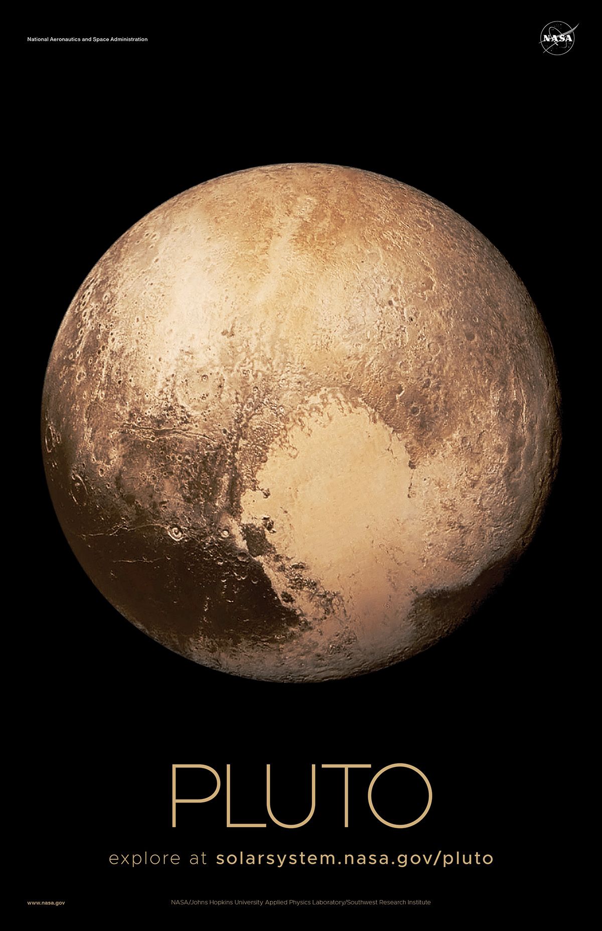 Pluto Poster , Version A | NASA Solar System Exploration