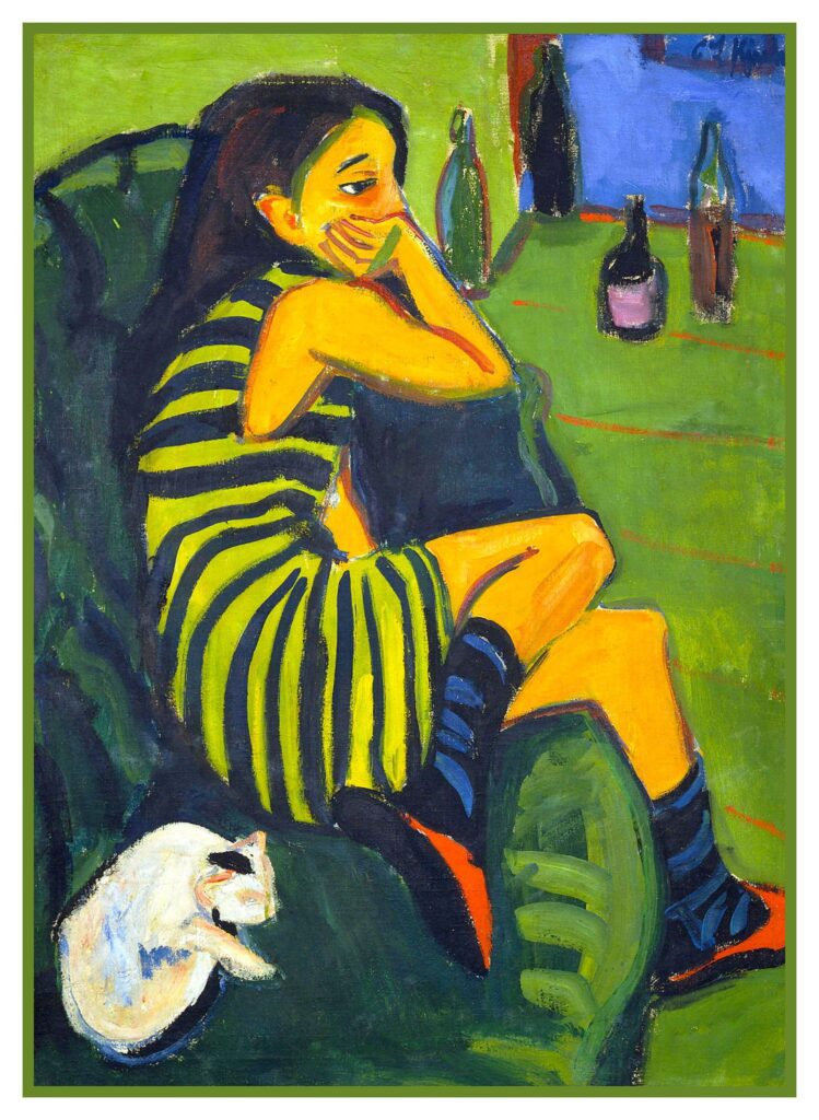 Portrait Of A Female Artist By Ernst Ludwig Kirchner Counted