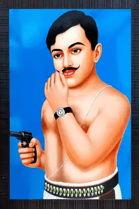 Poster of Indian Leader , Freedom Fighter Chandra Shekhar Azad
