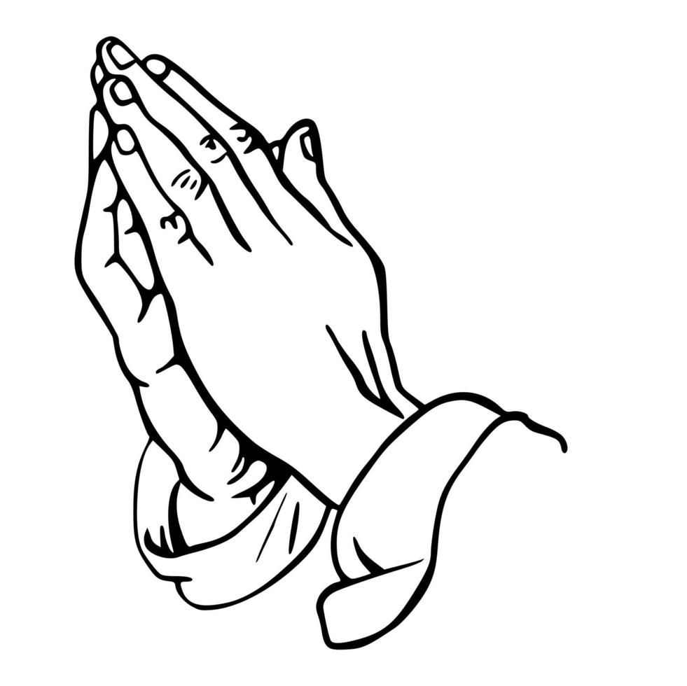 Praying Hands Line Drawing For Images