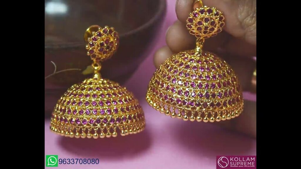 Premium Gold Plated Plated Big Bridal Jumkha|Jimikki Kammal|Wedding Jewellery Ke