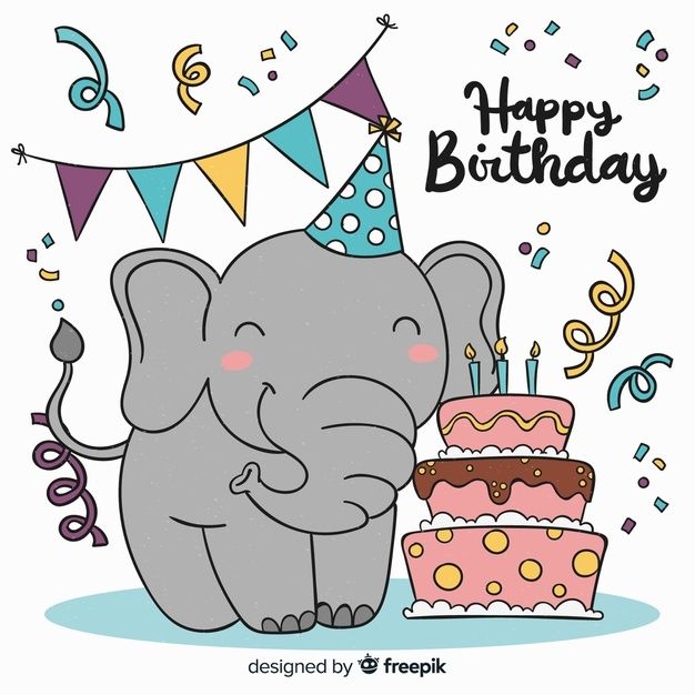 Premium Vector Birthday Elephant Images