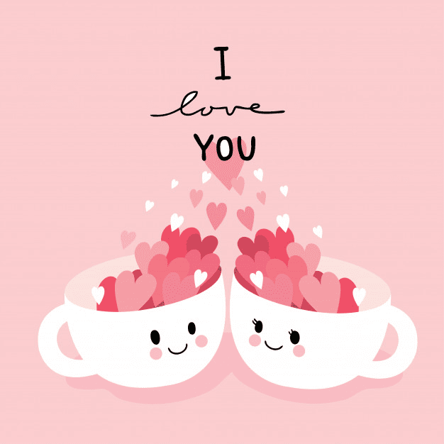 Premium Vector | Cartoon Cute Valentines Day Couple  Cats And Heart Vector.