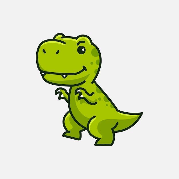 Premium Vector | Cute baby tyrannosaurus rex cartoon dinosaur character illustra