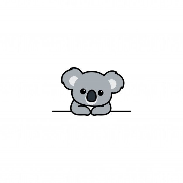 Premium Vector | Cute Koala Over Wall Cartoon