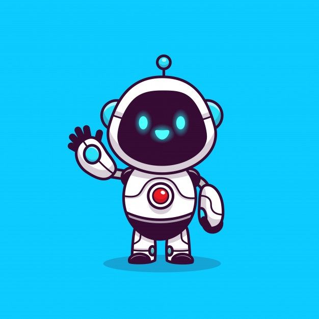 Premium Vector Cute Robot Icon Illustration Techology Robot Icon