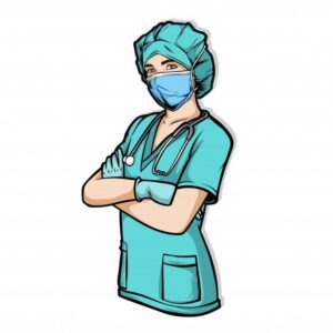 Premium Vector | Female nurse wearing surgery mask HD Wallpaper