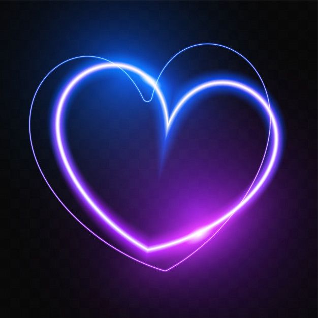 Premium Vector | Glowing Purple Heart Banner