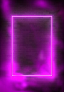 Premium Vector | Glowing rectangle neon illustration lighting frame with purple HD Wallpaper