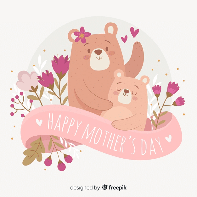 Premium Vector Hand Drawn Bears Mothers Day Background Images