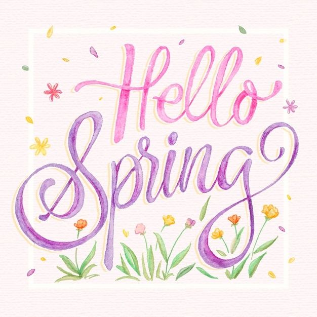 Premium Vector Hand Drawn Hello Spring Lettering Images