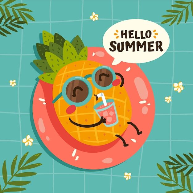 Premium Vector | Hello summer illustration