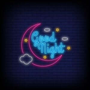 Premium Vector | Modern good night light neon text. Images
