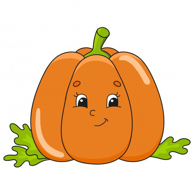 Premium Vector | Orange pumpkin cartoon illustration