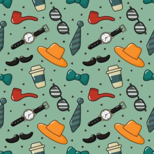 Premium Vector | Seamless pattern men items. happy fathers day HD Wallpaper