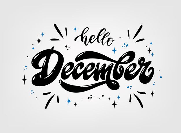 Premium Vector | ‘hello december’ hand lettering quote HD Wallpaper