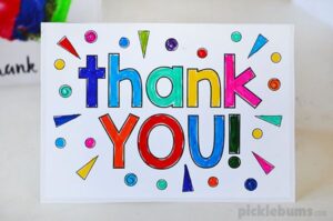 Printable Thank You Cards to Make With Your Kids HD Wallpaper