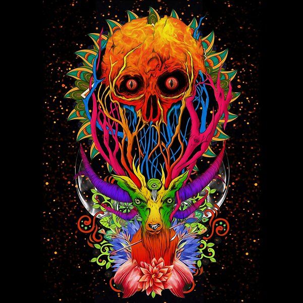 Psychedelic Digital Illustration - Stagg By Yuvimaginaria | Redbubble