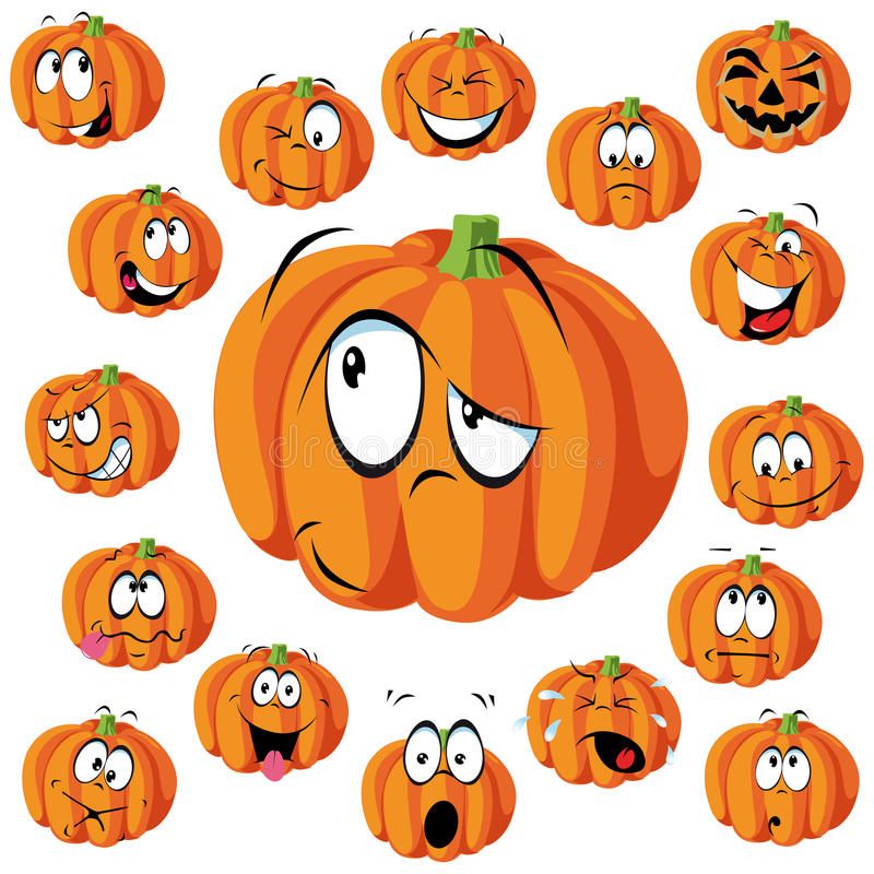 Pumpkin cartoon stock vector. Illustration of excited - 26877428