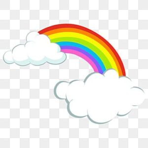 Rainbow Cloud Clipart Transparent Background, Cartoon Cloud Children S Drawing S Images