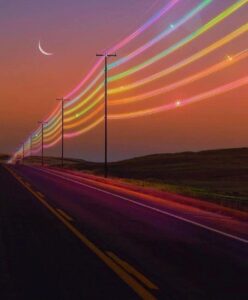 Rainbow aesthetic electric HD Wallpaper