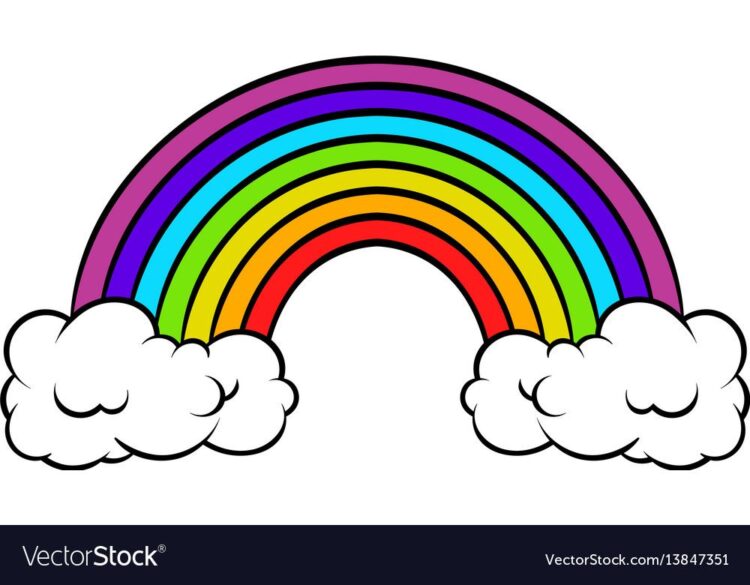 Rainbow Icon Icon Cartoon Vector Image On Vectorstock