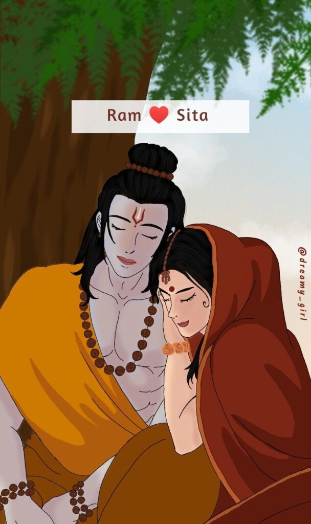 Ram Sita Digital Illustration Images