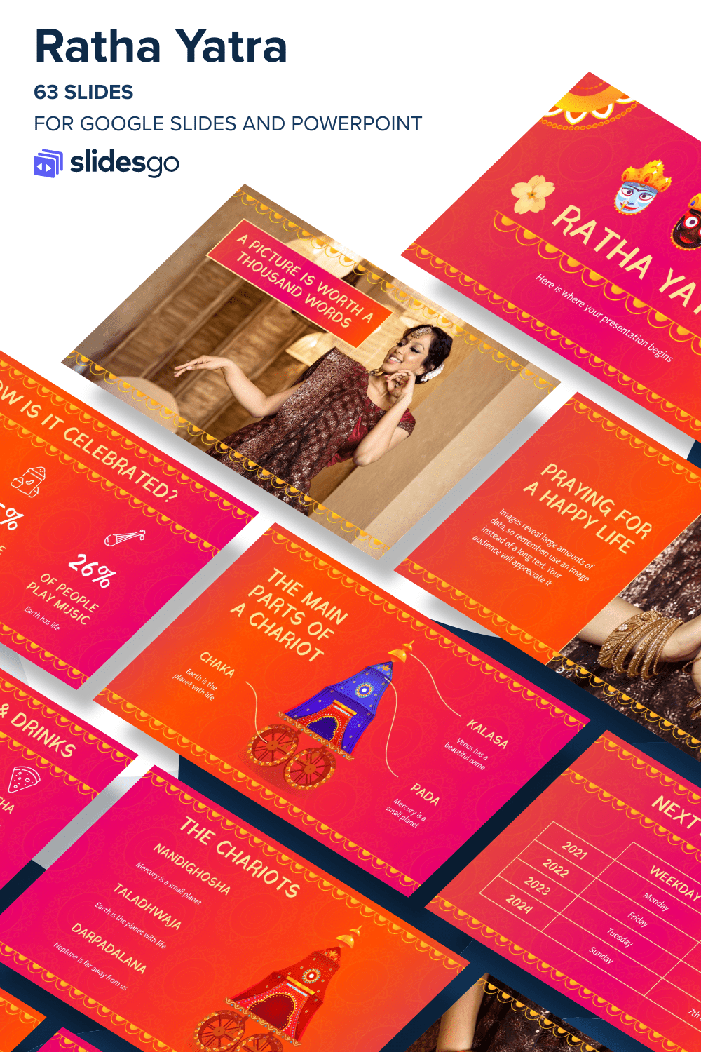 Ratha Yatra | Google Slides , PowerPoint HD Wallpaper