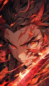 Rengoku from Demon Slayer: Flame Hashira Inspiring Artwork HD Wallpaper