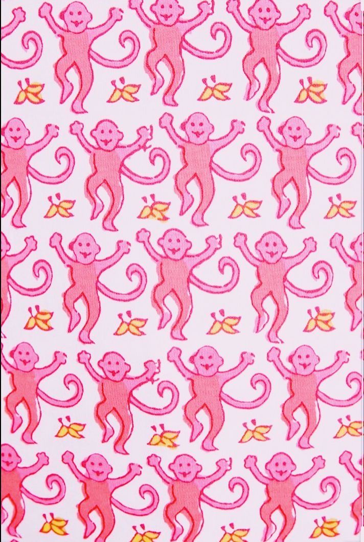 Roller rabbit pink monkeys