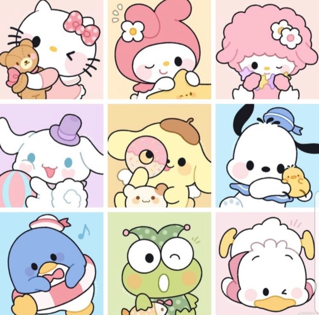 Random Fun Kawaii Sanrio Stickers, Hello Kitty and Friends - 50 Random Stickers
