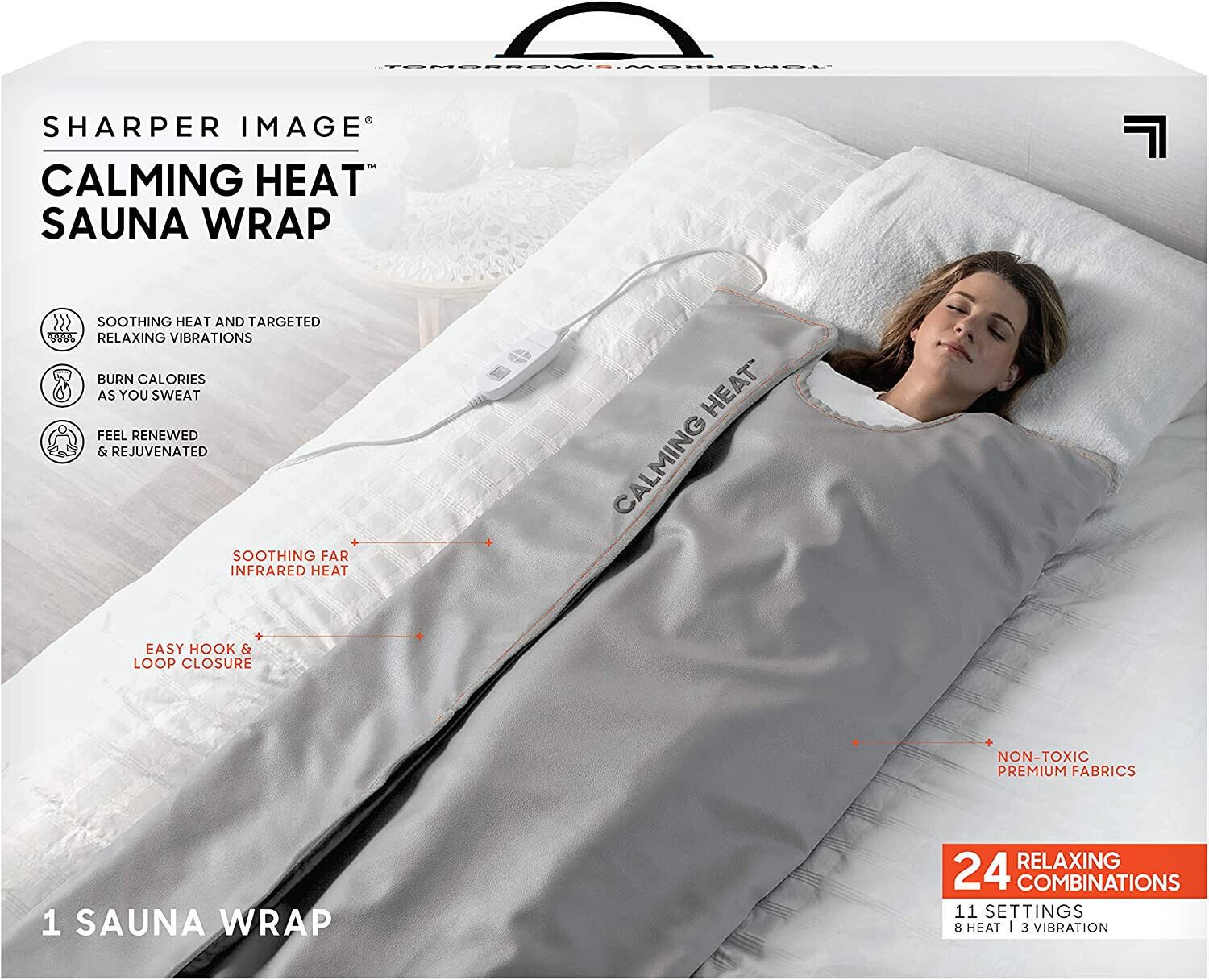 Sharper Image Cwt42001 Calming Heat Infrared Sauna Wrap Blanket Sealed