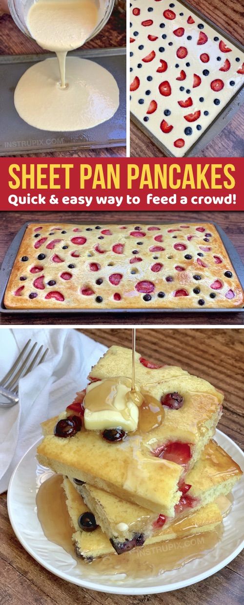 Sheet Pan Pancakes (Quick , Easy Breakfast Idea For A