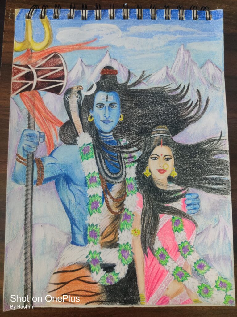 Lord Shiva Parvati Spiral Notebook by Dinodia - Pixels