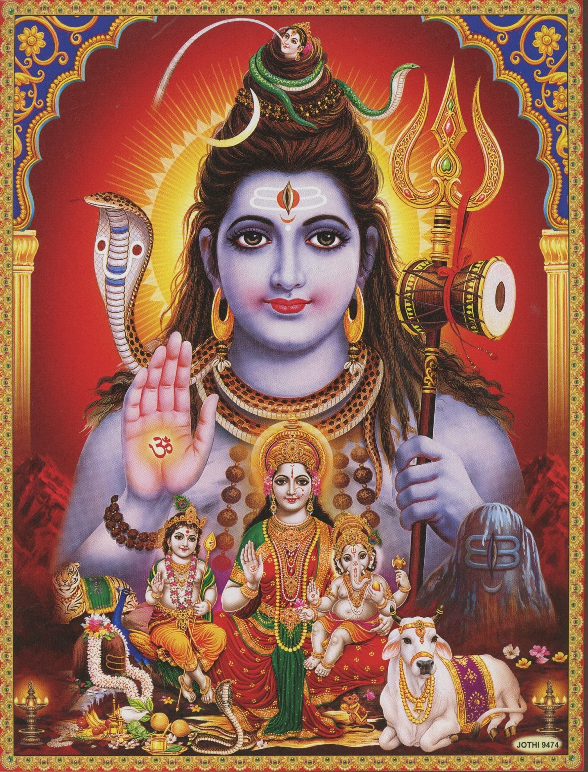 Shiva blesses … Vintage,style Indian Hindu Devotional poster print HD Wallpaper