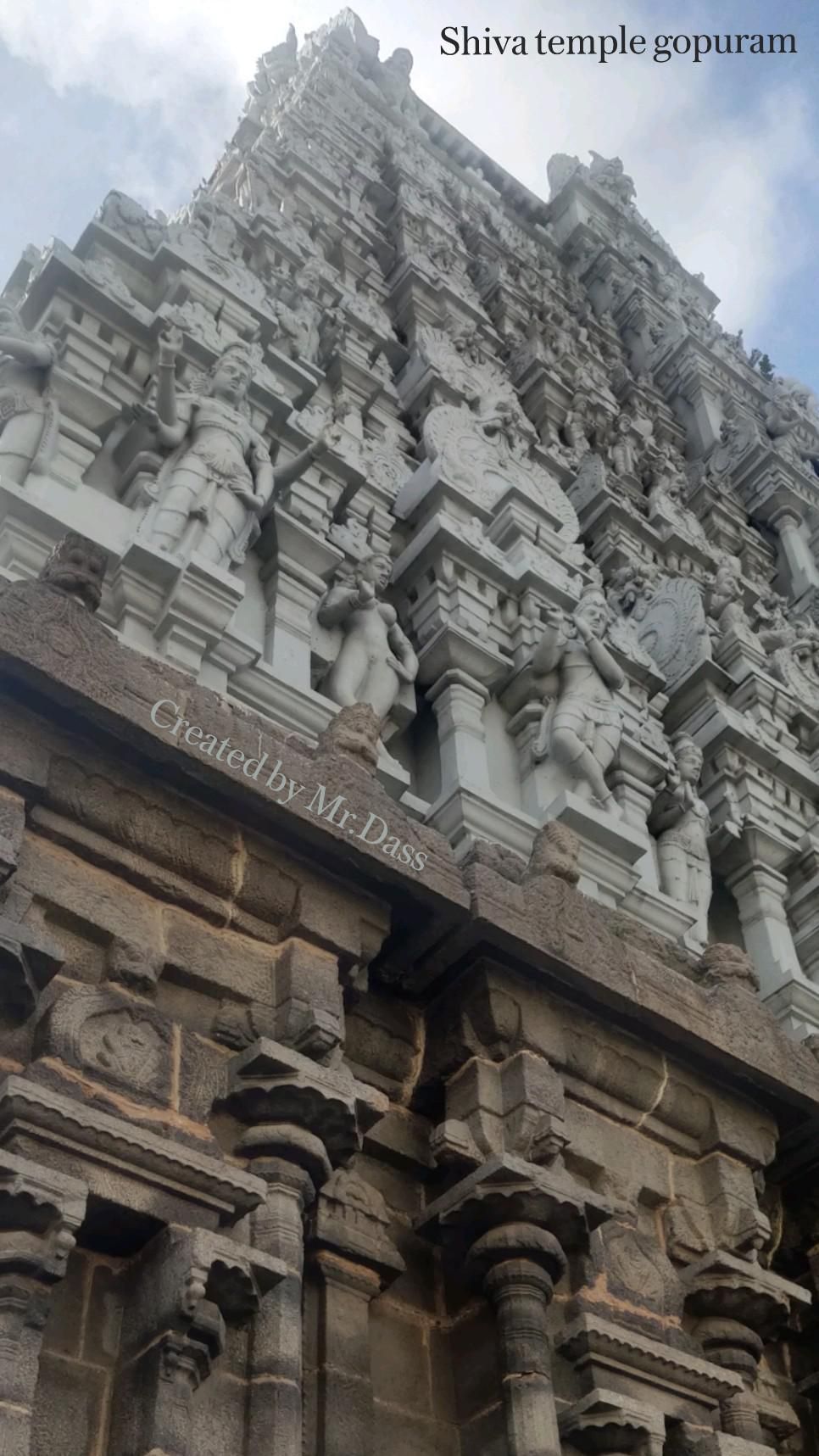 Shiva temple gopuram Created by Mr.Dass