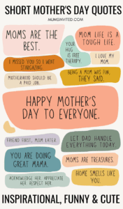 Short Mother’s Day Quotes , Sayings (,) Images