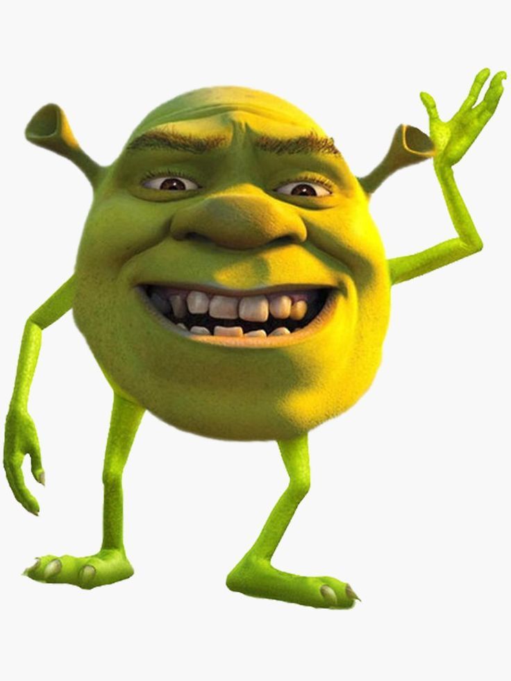 Shrek Wazowski Sticker by GreedRetro | Shrek memes, Shrek, Shrek funny