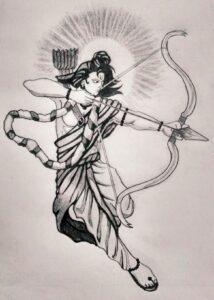 Shri Ram Sketch HD Wallpaper