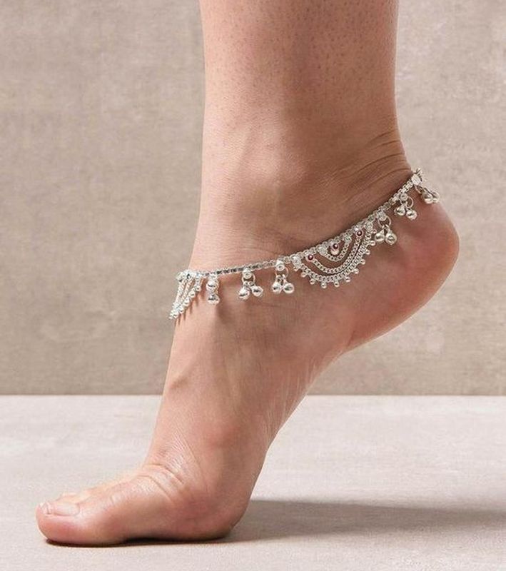 Silver Anklets Designs Payal Designs Silver, Silver Anklets Designs, Silver Paya