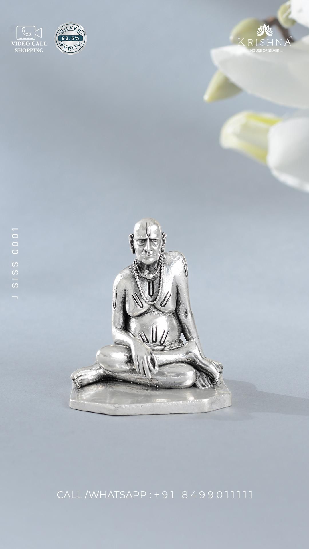 Silver Swami Samarth Idol .